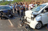 Belthangady: 3 critical in collision between 2 cars